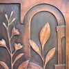 Metal Wall Relief With Flowers & Architecture | Wall Sculpture in Wall Hangings by Element 29 Metalcraft. Item composed of copper in contemporary or art deco style