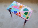 Hand Painted Retro Design Furniture,Colorful Resin Art Table | Coffee Table in Tables by Epoxy Coffee Table Shop. Item made of wood works with boho & mid century modern style