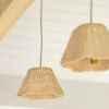 Wave Rattan Lampshade (Small) | Lighting by Hastshilp. Item made of wood