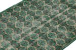 1960s Vintage Distressed Rug in Teal Green Lattice Patterns | Area Rug in Rugs by Rug and Kilim