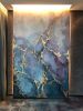 Blue and Purple Watercolour Marble Effect | Murals by Elsa Jeandedieu Studio. Item composed of synthetic