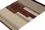 Rug & Kilim’s Tacheh Style Persian Kilim in Beige and Gray | Area Rug in Rugs by Rug and Kilim