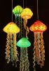 Jellyfish Pendant Lamps | Pendants by Rick Strini. STRINI ART GLASS. Item composed of glass