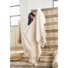 Unah Brown Fully Hand Embroidered Throw | Blanket in Linens & Bedding by Studio Variously. Item made of cotton