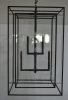 Double Cage Glass Chandelier by Prestige Chandelier | Chandeliers by Custom Lighting by Prestige Chandelier. Item made of steel & glass