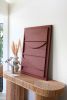 Red Sculpted Wall Art | Wall Sculpture in Wall Hangings by Blank Space Studios. Item made of wood with concrete works with mid century modern & art deco style