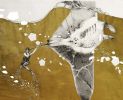 Manta Ray | Oil And Acrylic Painting in Paintings by Russ Snedker. Item made of canvas