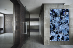 'ORCHID' - Luxury Epoxy Resin Abstract Artwork | Oil And Acrylic Painting in Paintings by Christina Twomey Art + Design | Private Residence - New York in New York. Item made of synthetic