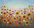 Song of the Wildflowers | Oil And Acrylic Painting in Paintings by DaggArt. Item composed of canvas in country & farmhouse style