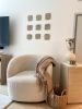 Organic Modern Ceramic Wall Art - Desert Sand | Sculptures by Clare and Romy Studio. Item composed of ceramic in boho or minimalism style
