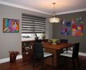Abstract trio | Oil And Acrylic Painting in Paintings by Claudia E. Kazachinsky. Item composed of canvas and synthetic