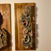 c.1920 Chinese Carved Polychrome Openwork Architectural Pane | Wall Sculpture in Wall Hangings by Loom&Drift. Item composed of wood in mid century modern or art deco style