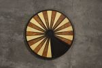 Exotic Wood Inlaid Round Backgammon Table by Costantini | Side Table in Tables by Costantini Design. Item composed of wood