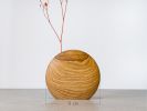 Kva Modern Wooden Vase Mini - Naturel Kestane | Vases & Vessels by Foia. Item composed of wood in boho or contemporary style