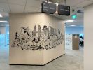 Confidential Bank Singapore office art mural | Murals by Just Sketch | Marina Bay Financial Centre Branch in Singapore. Item made of synthetic