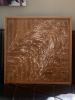 Red Oak End Grain Mosaic in a mahogany frame | Art & Wall Decor by SHKHenson. Item made of oak wood