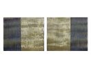 Eclipse (Diptych) | Mixed Media in Paintings by Jessie Bloom Studio. Item composed of linen compatible with mid century modern and contemporary style
