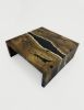 Waterfall Coffee Table - Epoxy Coffee Table - Black Epoxy | Tables by Tinella Collection. Item made of wood works with contemporary & art deco style
