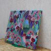 FANTASY GARDEN - original floral painting | Oil And Acrylic Painting in Paintings by Marinela Puscasu. Item composed of canvas in contemporary or country & farmhouse style