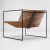 Minimal techno Armchair | Chairs by Ooak Design Inc.. Item composed of wood and brass in minimalism style