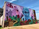Building Community | Street Murals by Lindsey Millikan | Gustavo "Gus" L. Garcia District Park in Austin. Item made of cement compatible with contemporary and eclectic & maximalism style