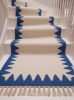 Handwoven Wool Blue Stair Runner | Custom Wool Rug | Runner Rug in Rugs by Evergreen Carpets. Item composed of wool compatible with boho and minimalism style