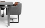 Papillonne Black Painted Metal Chair | Armchair in Chairs by LAGU. Item made of fabric & metal
