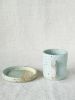 Seafoam - Twiggy Espresso cup & Saucer | Drinkware by Tomoko Ceramics | Oakland in Oakland. Item made of stoneware works with mid century modern & contemporary style