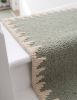Handwoven Woolen Green Runner Rug | Rugs by Evergreen Carpets. Item made of wool works with boho & minimalism style