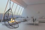 Nest Egg - Twig Pattern - Black | Swing Chair in Chairs by Studio Stirling | Singita Sweni Lodge in Kruger Park. Item composed of steel in minimalism or modern style
