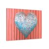 Teal Heart 4363 | Prints in Paintings by Petra Trimmel. Item made of canvas & metal
