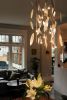 Feuillage Lumineux Silver Suspended Light | Chandeliers by Claudine Gevry Studio. Item made of metal
