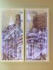Invisible Cities- The Parkway Series | Drawings by Maria Schneider Arte | Park Towne Place - North Tower in Philadelphia. Item made of synthetic