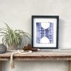 Indigo Stars Mixed Media | Mixed Media by Ooh La Lūm. Item made of canvas