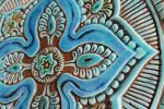 Kitchen backsplash using handmade decorative turquoise tiles | Tiles by GVEGA. Item made of marble