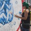 MARINA IVANOVNA's POEM | Street Murals by LaRa Gombau | Espai Jove Boca Nord in Barcelona. Item made of synthetic