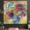 Dance de Fleurs (African poppies and mimosas) | Oil And Acrylic Painting in Paintings by Christiane Papé. Item composed of canvas and synthetic