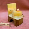 Candleseat | Candle Holder in Decorative Objects by Made Cozy. Item made of walnut with brass works with mid century modern & contemporary style