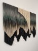 Abstract Textile “Rubi” | Tapestry in Wall Hangings by Olivia Fiber Art. Item composed of wood & wool compatible with minimalism and mid century modern style
