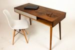 Two Third | Desk in Tables by Curly Woods. Item made of maple wood with concrete works with mid century modern style