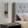 Modern Iroko Wood Wall Sconce – Minimalist Bedside Lamp | Sconces by ATELIER 10. Item composed of wood compatible with minimalism and art deco style