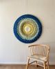Siga Siga Circular Woven Painting | Tapestry in Wall Hangings by Emily Nicolaides. Item made of canvas with fiber