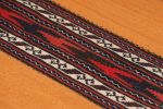 Vintage Afghan Kilim in Gold with Stripes & Geometric | Area Rug in Rugs by Rug and Kilim. Item made of wool