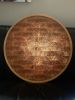 Red Oak End Grain Mosaic in a round steam bent oak frame | Art & Wall Decor by SHKHenson. Item made of oak wood