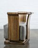 Solid Exotic Wood Lounge Chair in Leather by Costantini, Sim | Accent Chair in Chairs by Costantini Design. Item made of wood & leather