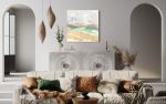 Geode Mountain in Washi | Oil And Acrylic Painting in Paintings by Jan Sullivan Fowler. Item made of paper with synthetic