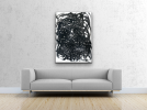 Intuition | 41x31 | Large Abstract Black And White | Oil And Acrylic Painting in Paintings by Jacob von Sternberg Large Abstracts. Item composed of canvas & synthetic