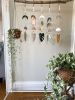 Wooden Monstera Moon Wall Hanging | Ornament in Decorative Objects by Over the Knotted Moon. Item made of wood