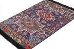 Rug & Kilim’s Tribal Rug in Blue and Red with Primitivist | Area Rug in Rugs by Rug and Kilim