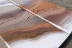 Wind Swept 1 - Tan, Brown, White, Rose Gold Abstract | Paintings by Nichole McDaniel | The La Jolla Gallery in San Diego